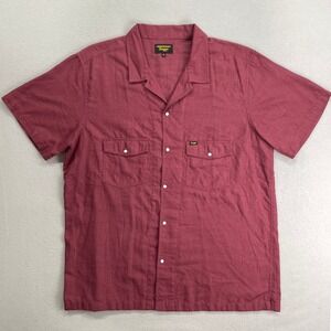 Seager Whipper Snapper Shirt Mens XL Red‎ Wine Short Sleeve Western Camp Collar